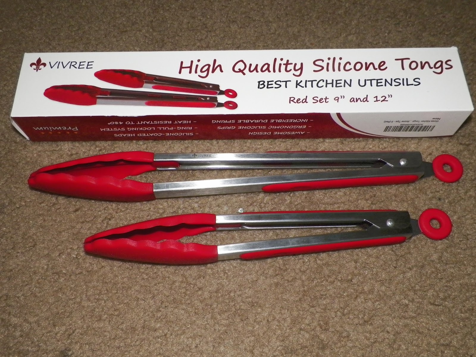 mygreatfinds Vivree Set Of Two High Quality Silicone Tongs Review