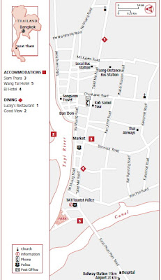 Map of  Surat Thami