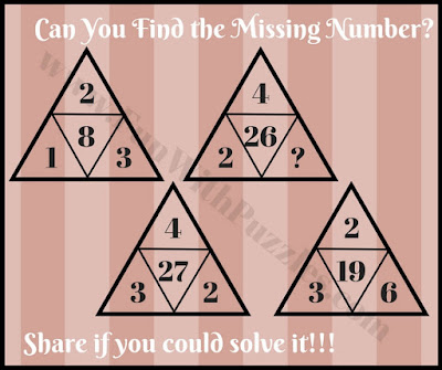 Brain busting free math triangle puzzle question