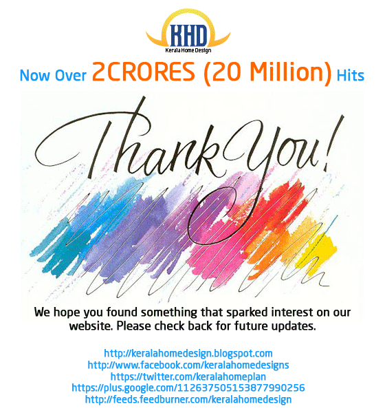 Now over 2 crore (20 Million) hits to Kerala home design - Thanks to all