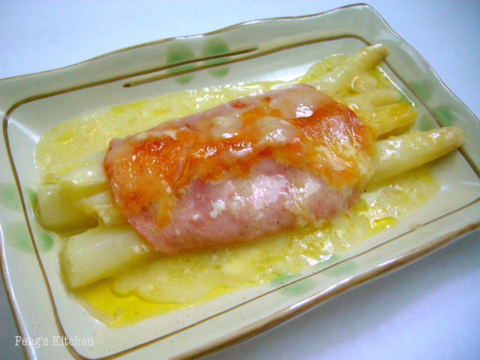 Peng's Kitchen White Asparagus & Ham Gratin
