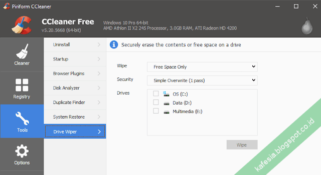 ccleaner menghapus file permanen