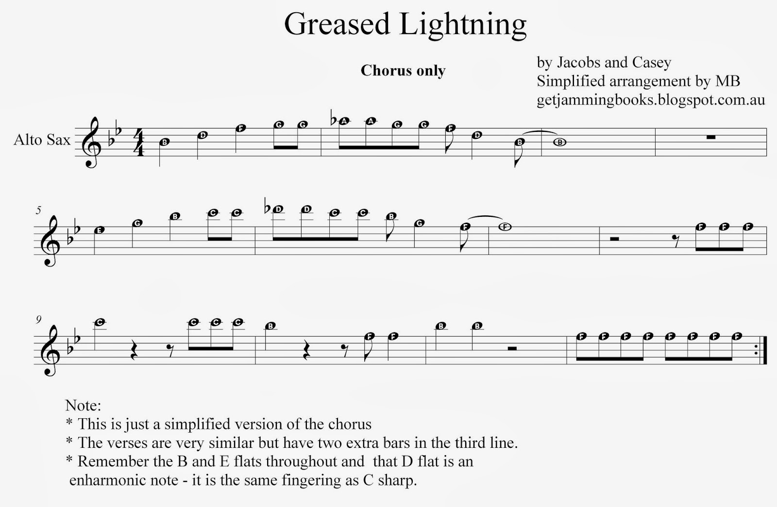 Lyrics for greased lightning
