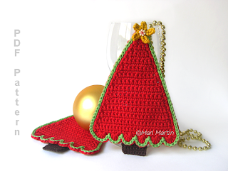 Crochet Coasters Christmas Tree