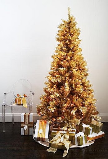 unusual wall decor ideas Gold Christmas Tree Decoration | 348 x 512