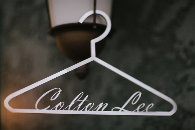 Adorable custom made metal hanger with child's name by STUDIO 1208
