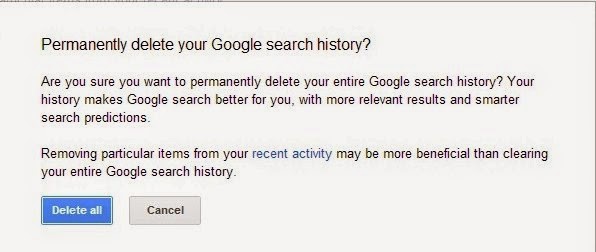 How To prevent Google from recording your search activities and clear your search history
