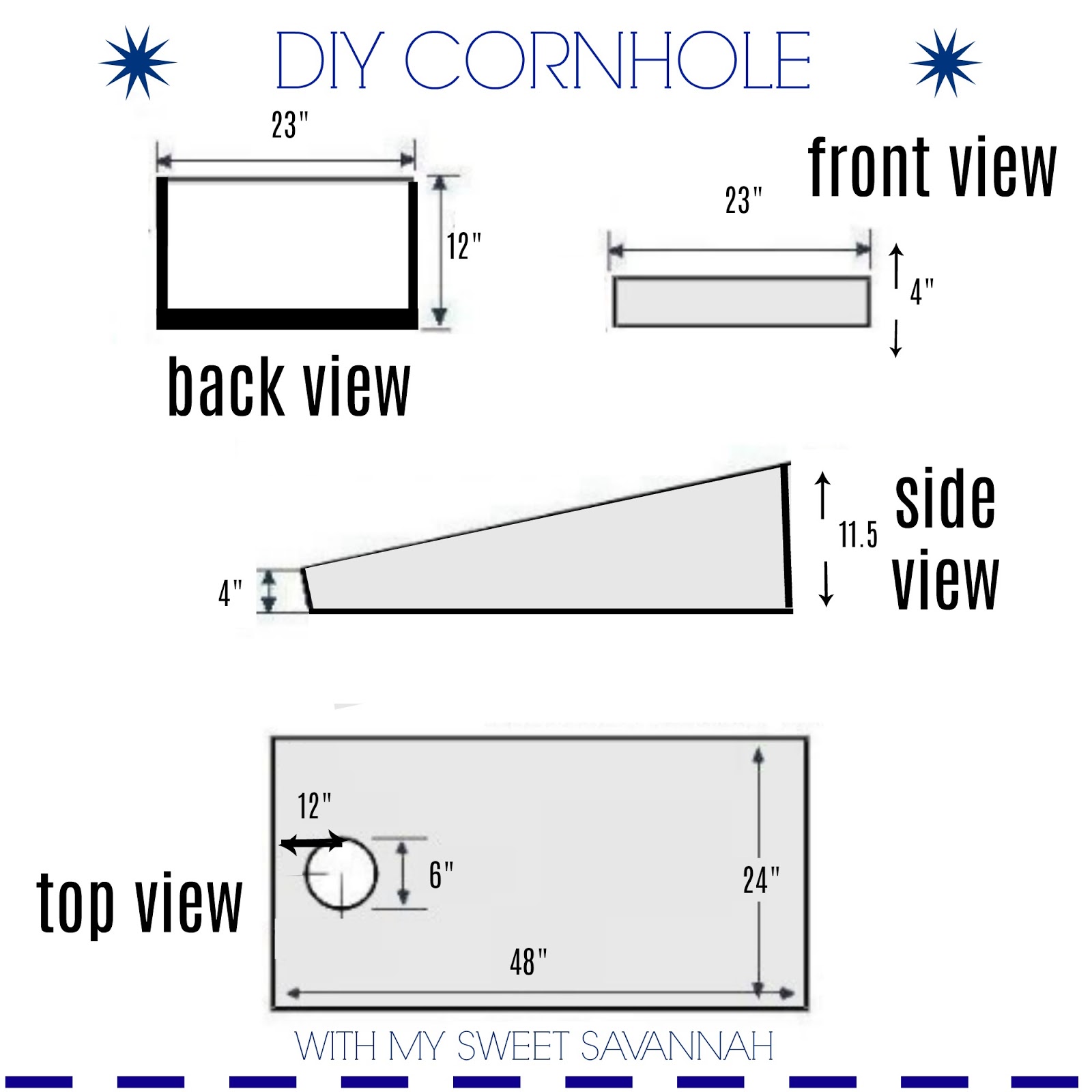 My Sweet Savannah Diy Designer Cornhole Game