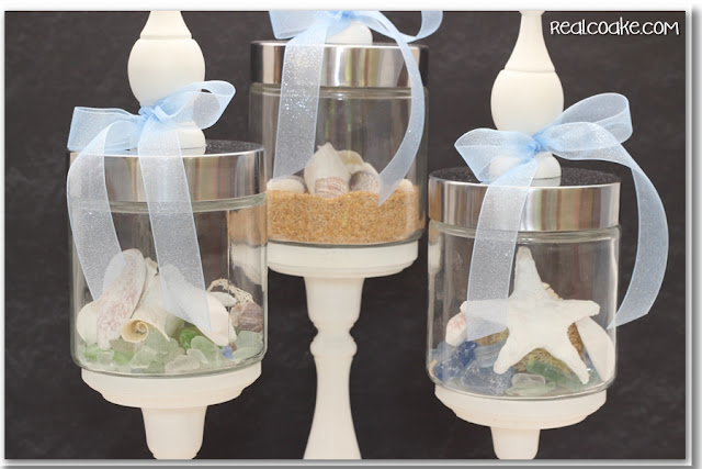 Perfect summer decorating idea using cute Apothecary Jars #summer #decorating #ApothecaryJars