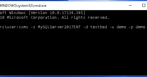 SQL Server Management Studio (SSMS) from Command Prompt
