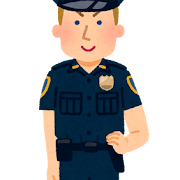 アメリカの警察官のイラスト（男性）