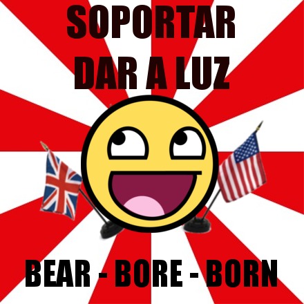 Перевод глагола bear bore born