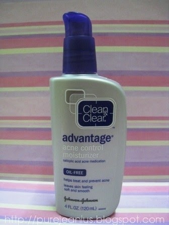 advantage acne control moisturizer