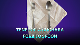 Tenedor a cuchara, MAGIC TRICK, Fork to spoon