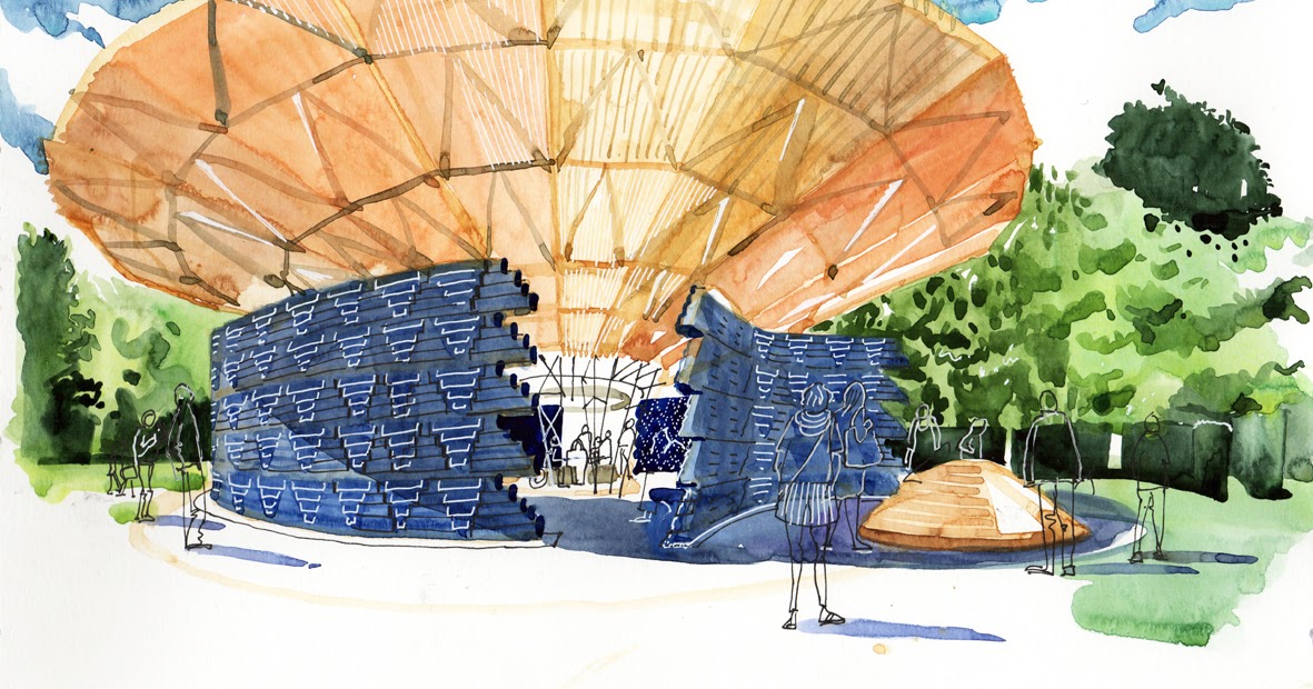 lineandwash Serpentine Pavilion 2017