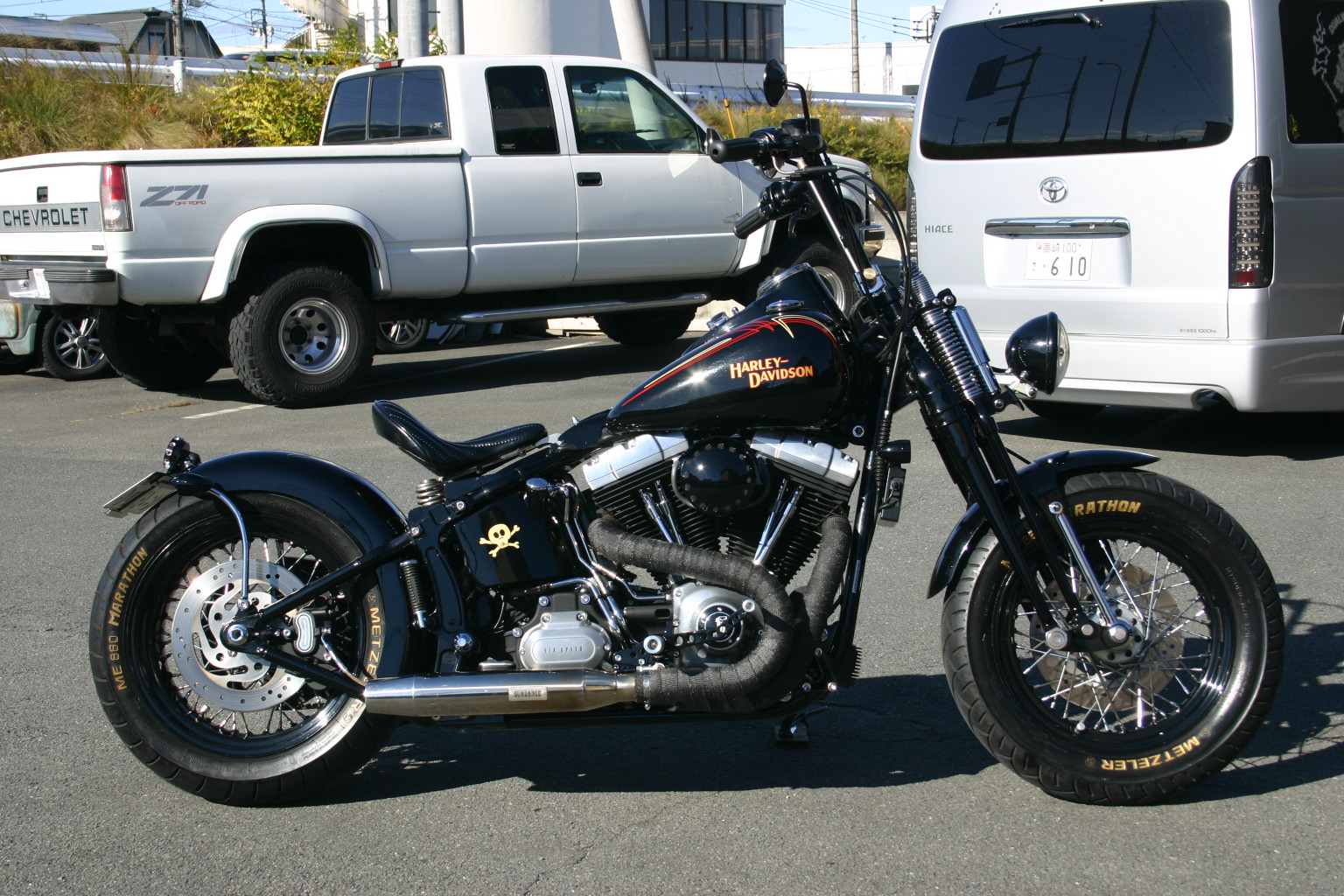 Nacell Official Blog ナセルカスタムハーレーflstsb クロスボーンズカスタム To Kawaguchi Saitama Prefecture