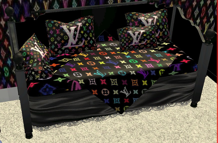 Life&#39;s A Beach Sims 2 and 4: Louis Vuitton Cottage Bed Room Recolors