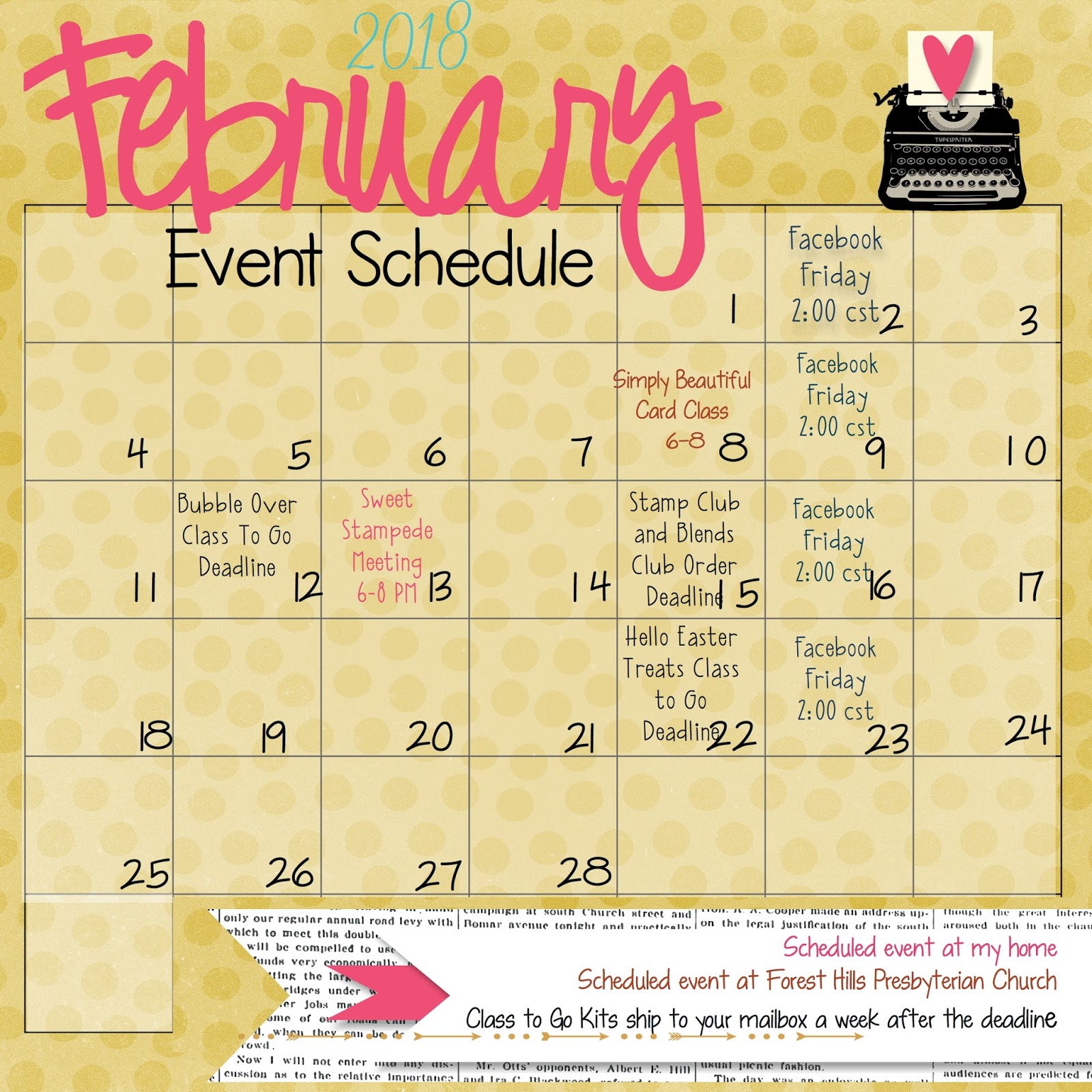 february calendar of events