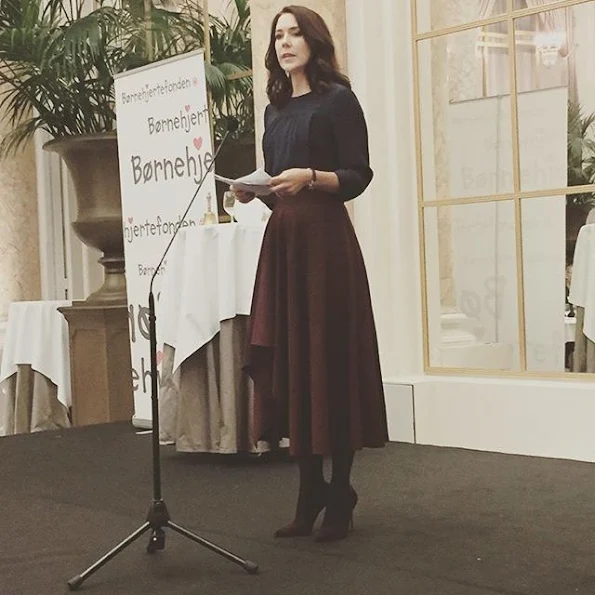 Crown Princess Mary of Denmark during the presentation of the Heart Association (Hjerteforeningen) research grants at the Hotel d'Angleterre