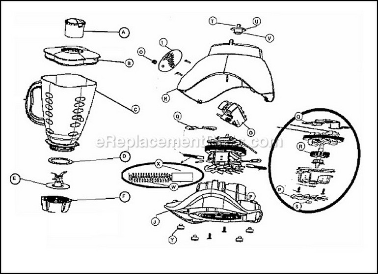 Osterizer 12 Speed Blender Parts