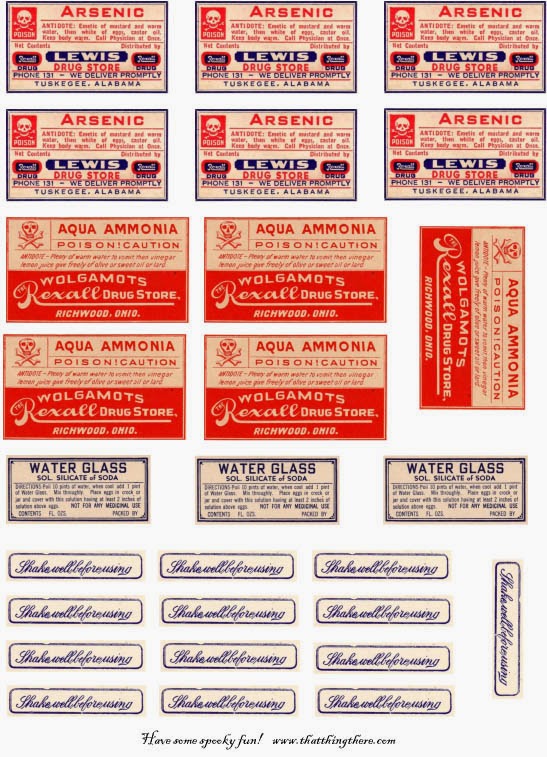 That Thing There: Free Halloween Printable: Poison Labels