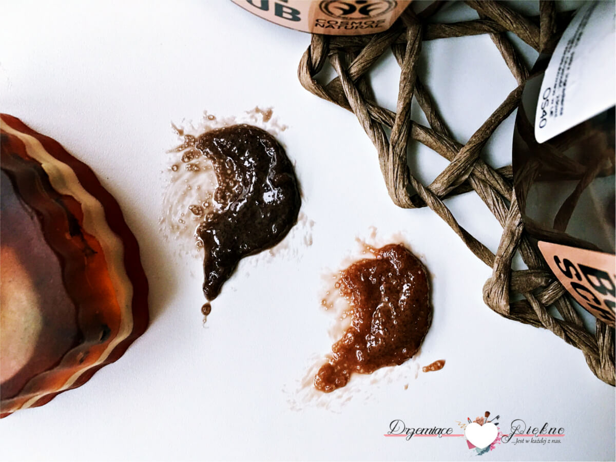 Peelingi cukrowe Organic Shop - Peeling cukrowy Belgijska czekolada | Peeling Cukrowy Brazylijska kawa