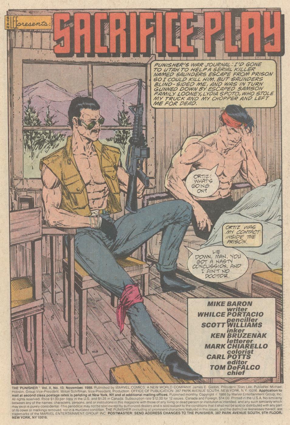 Read online The Punisher (1987) comic -  Issue #13 - Sacrifice Play - 2