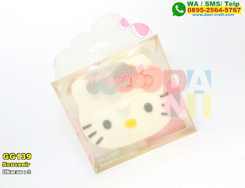 Souvenir Tutup Gelas Hello Kitty  Packaging Mika