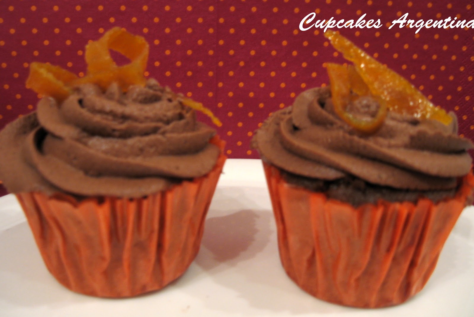 Cupcakes Argentina Cupcakes de chocolate y naranja
