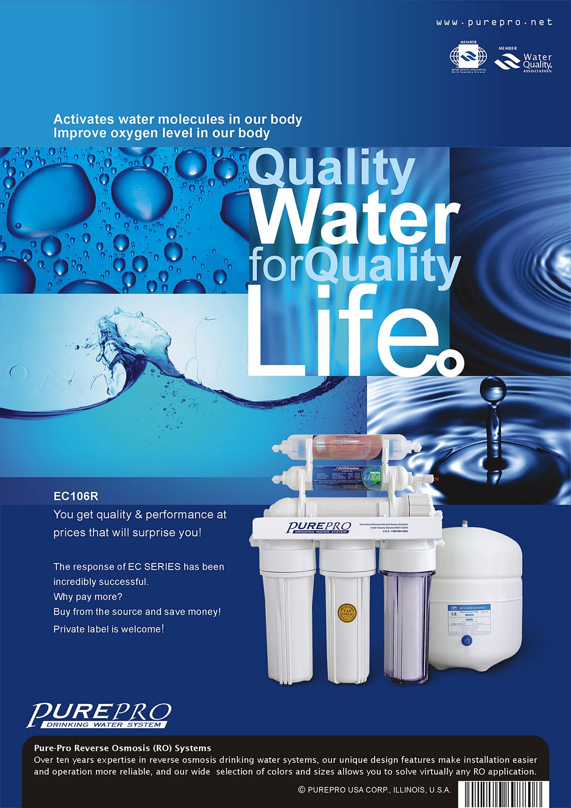 PurePro® EC106R Reverse Osmosis Water Filter System