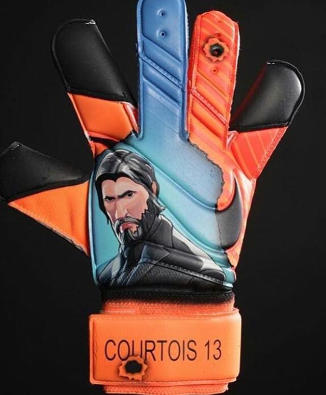 Thibaut Courtois Shows Off Custom Nike Fortnite Goalkeeper Gloves