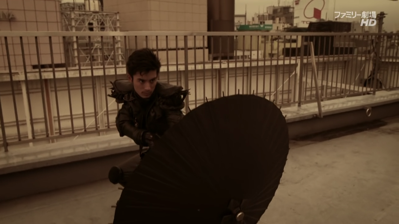 Umbrella-wielding Makai Priest Cain