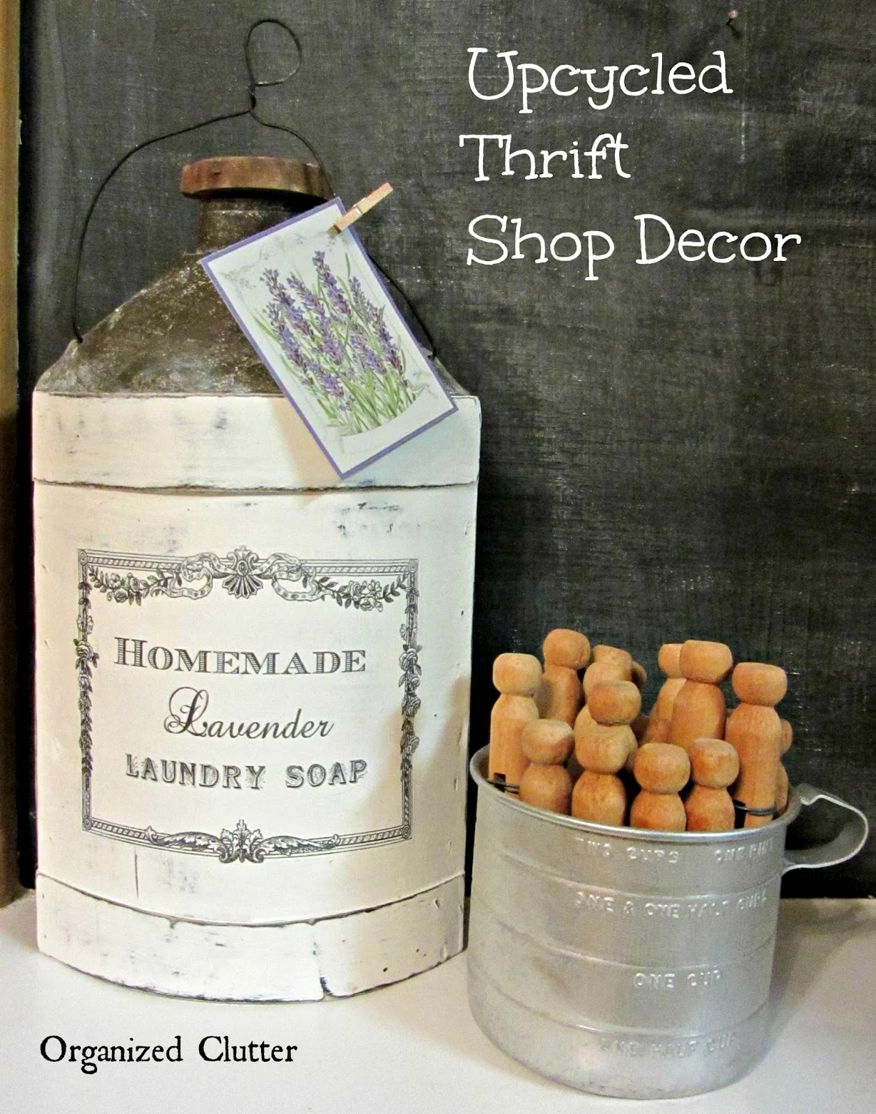 Thrift Shop Upcycle with Chalk Paint & Image Transfer www.organizedclutter.net