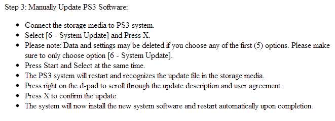 PS3, Fix Firmware 4.45, Guide, Step 3, Manually Update PS3 Software