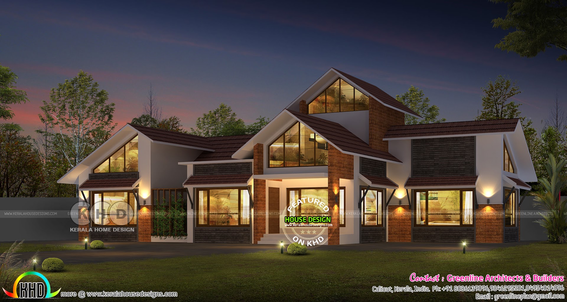 2300 Sq Ft 3 Bedroom Sloping Roof Home Kerala Home Design Bloglovin