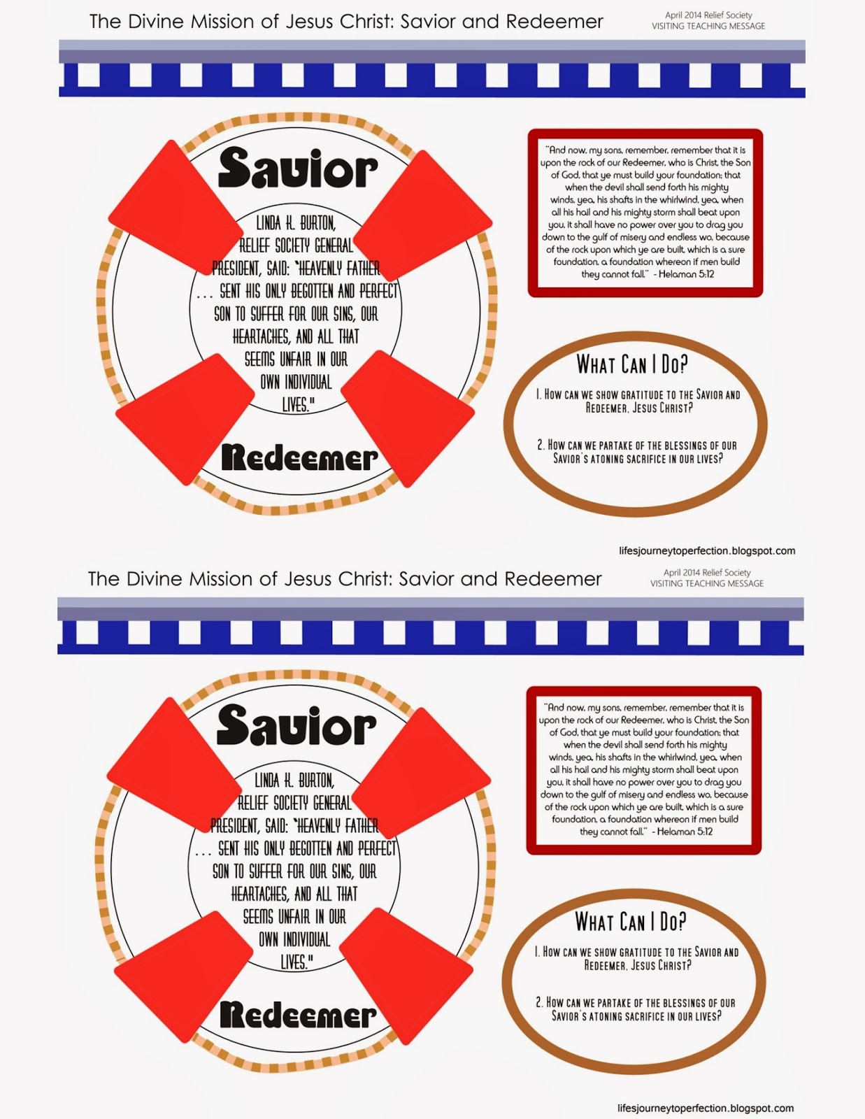 Life s Journey To Perfection Visit Teaching Message Handouts April  Life s Journey To Perfection Visit Teaching Message Handouts April