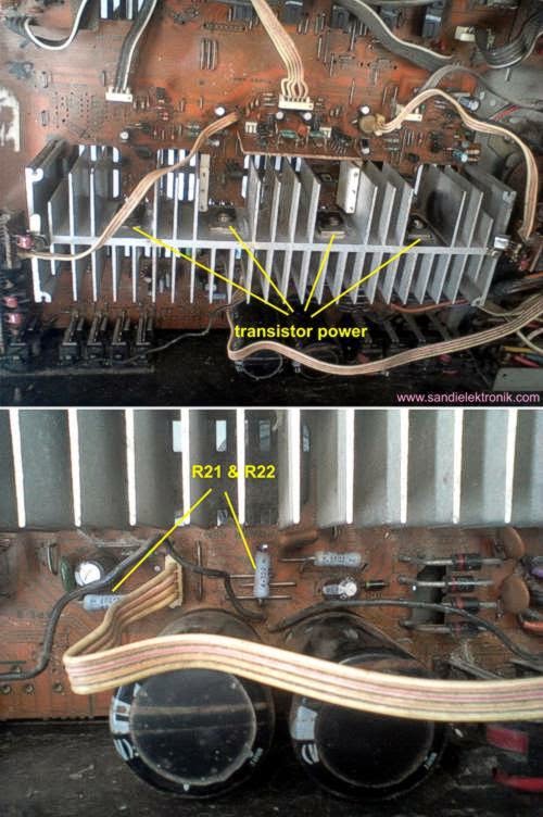 bagian dalam amplifier kenwood k-45