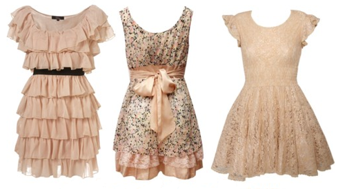 Beige Skin Color Vanilla Prom and Homecoming Dresses