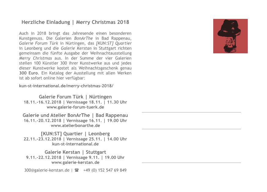 Die Weihnachtsbloggerei November 2009