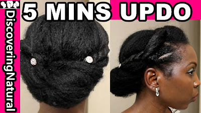 QUICK CLASSY PROTECTIVE STYLE UPDO for Wedding, Prom, any Special Occassion Natural Hair 