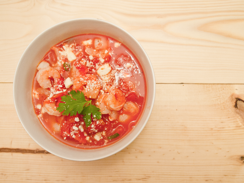 Turning Mediterranean Recipe Shrimp & Tomato Soup