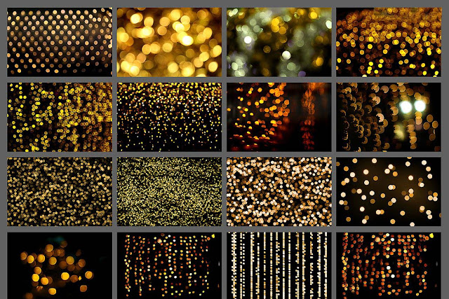 100 Golden Lights Overlays