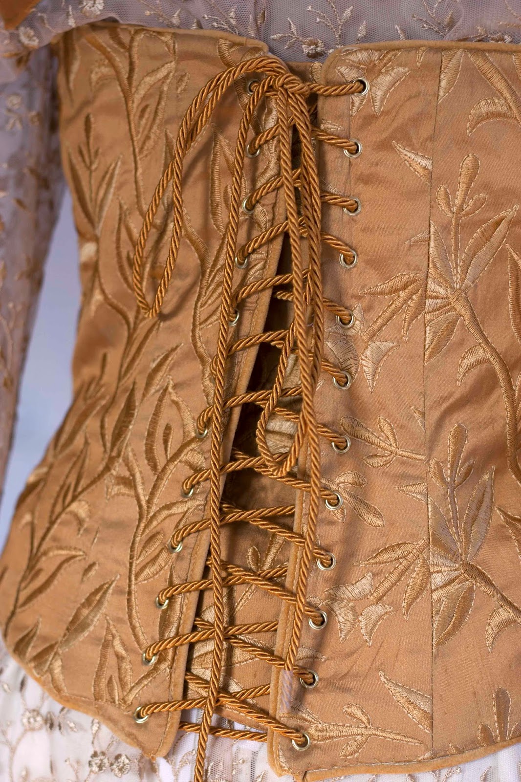 back view of corset with laces