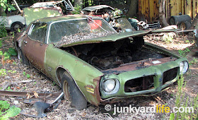 Cars were locked up in 1975 at a Pennsylvania junkyard. 