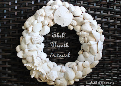 How to make your own shell wreath from collected shells.
