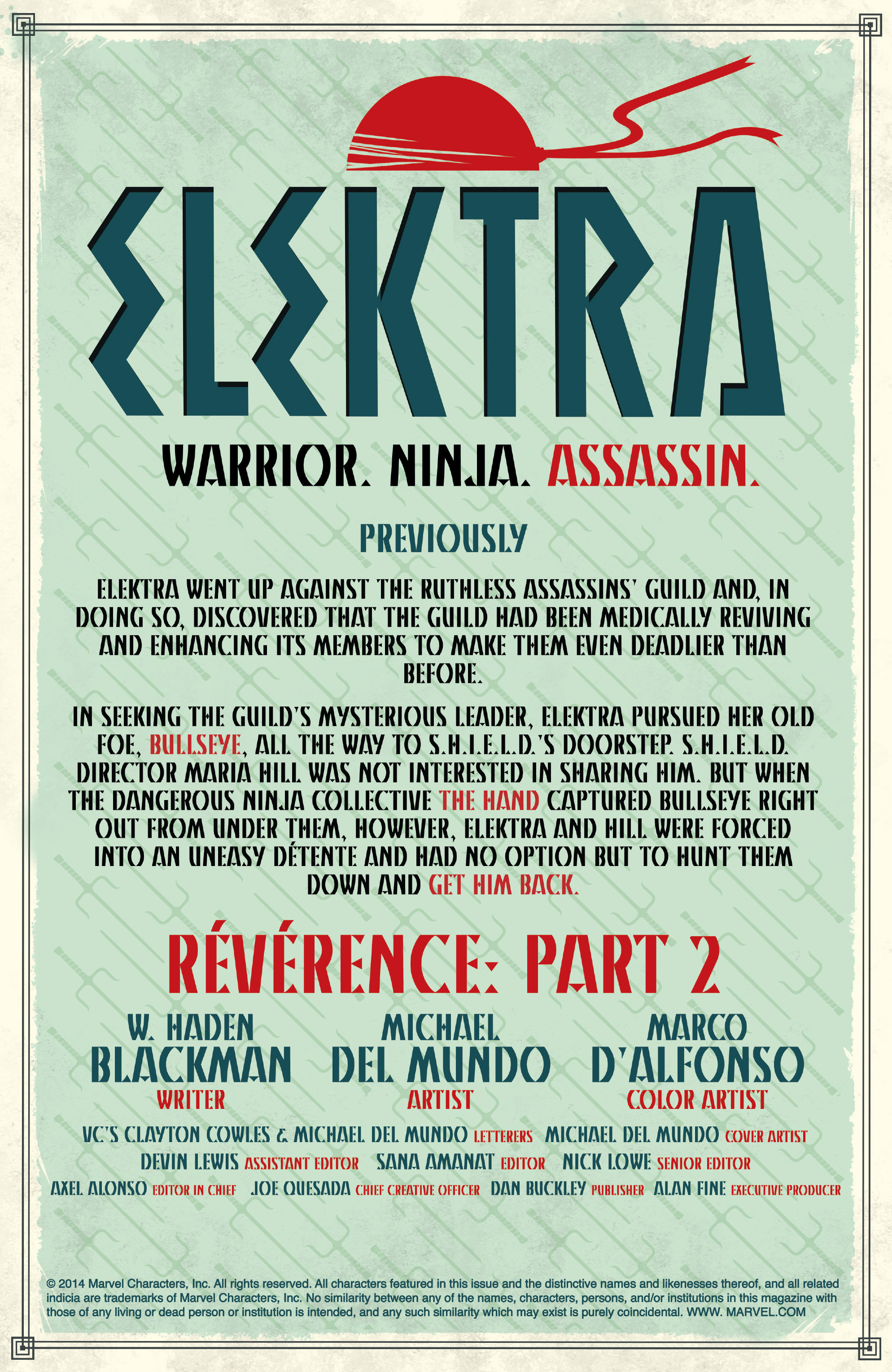 Read online Elektra (2014) comic -  Issue #9 - 2