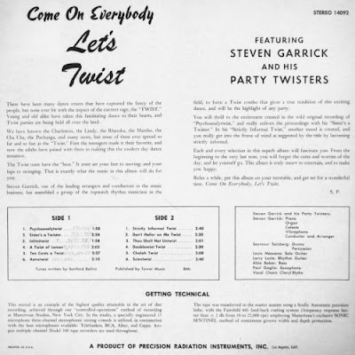 Steven Garrick & His Party Twisters - Come On Everbody, Let's Twist (1962 Canada)