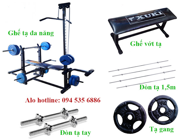 Bộ dụng cụ tập thể hình tại nhà Dụng cụ thể hình tại nhà giá rẻ