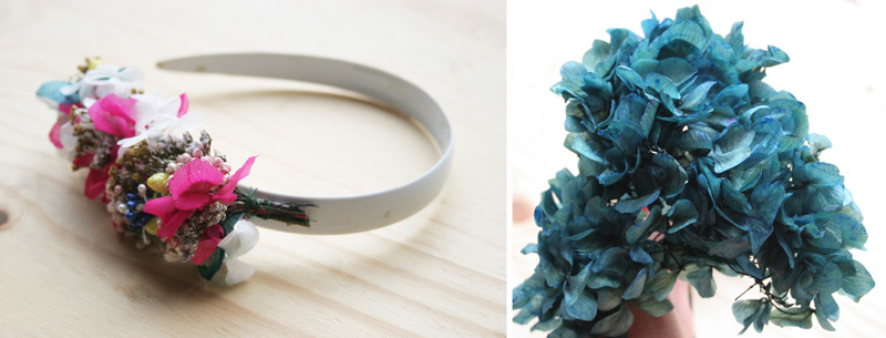 DEF Deco - Decorar en familia: Diy diadema de flores preservadas y secas3