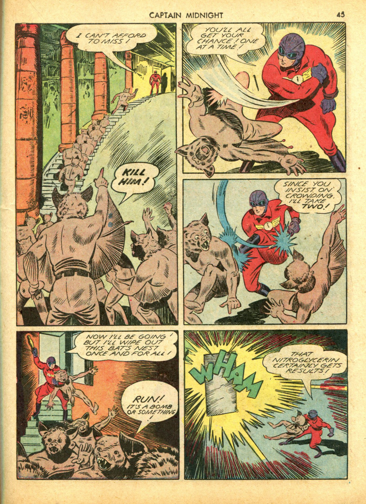 Read online Captain Midnight (1942) comic -  Issue #5 - 45
